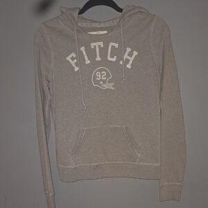 Abercrombie & Fitch Gray Hoodie with White Print